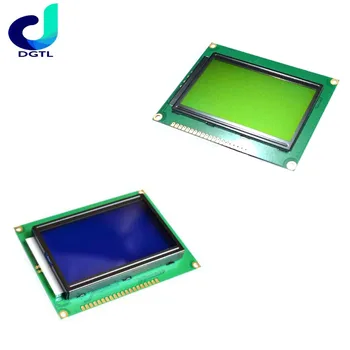 LCD Tábla Sárga Zöld Képernyő 12864 128X64 5V kék képernyő a kijelző ST7920 LCD modul az arduino 100% új, eredeti