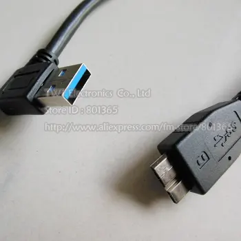 USB-A 3.0 Férfi, derékszögű, Mikro Férfi Kábel, 0,3 M , 10Qty , ingyenes szállítás