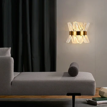 A poszt-modern, Világos Luxus Kristály, Fali Lámpa Egyszerű Nappali Háttér TV-Egyszerű Európai Hálószoba Éjjeli Folyosó Folyosó Fény