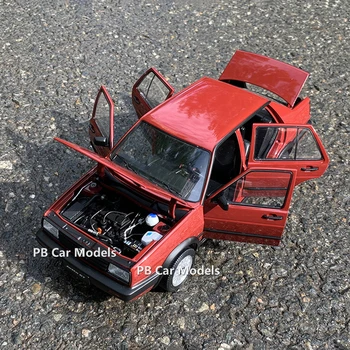Eredeti régi Jetta autó modell Piros 1:18-as alufelni autó modell gyűjtemény díszek