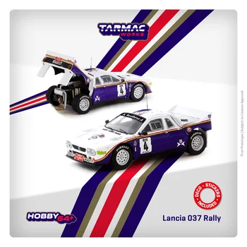 Aszfalt Működik, 1:64 Lancia 037 Rally, Rally Costa Brava 1985 Gyűjtő Jármű Modell