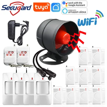 Tuya WiFi Riasztó Rendszer Vagy RF433MHz Intelligens Otthon Biztonsági Sziréna Hang Vezeték Nélküli Érzékelő Szenzor