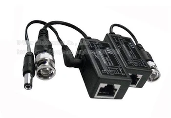 NCHTEK CAT5 BNC, hogy RJ45 Átalakító Video Balun CCTV - Hatalom -, Video -, Audio -, PTZ Kamera / 2PAIRS