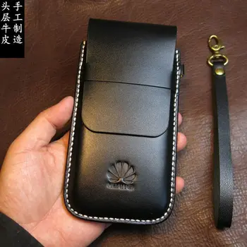 Luxus Valódi Bőr Anyag, Állvány, Konzol A Huawei Mate XS2 Esetben