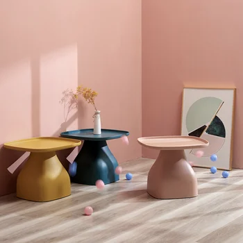 Északi Tér dohányzóasztal Egyszerű INS Stílusú Hálószoba Tea Asztal Kreatív Nappali Oldalsó Asztal Kerti Erkély kerekasztal