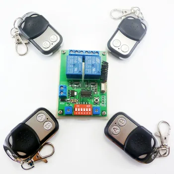 CE029A*1+CJ002*4 Vezeték nélküli távirányító kapcsoló 4x Adó + 1x Vevő készlet RF Modul az Elektromos ajtó, kapu VEZETETT Motor 433