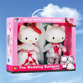 Hello Kitty Aranyos Aranyos Baba Eredeti Daniel Az Esküvői Bankett Pár Pretent Játékok Sanrio Anime Ábra Esküvői Öltöny Játékok Ajándék