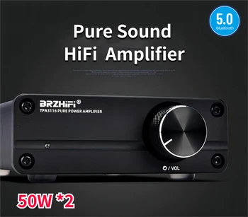 TPA3116 Hifi Hang Erősítőhöz Bluetooth-Erősítő Audio Aux Erősítők házimozi Karaoke Erősítő HiFi Sztereó 2channel 50W *2