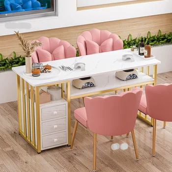 Japán Manikűr Asztal Egyszerű Ins Manikűr Bolt Asztal, Szék Meghatározott Északi Fény Luxus Egyágyas Kétszemélyes Szakmai Köröm Asztalok