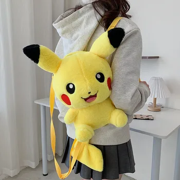 Pokemon plüss hátizsák aranyos Pikachu puha plüss anime figura plüss játékok iskolatáska gyermekjátékok szülinapi Karácsonyi ajándék