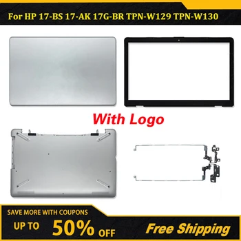 ÚJ Top Case For HP 17-BS 17-AK 17G-BR TPN-W129 TPN-W130 Laptop LCD hátlap Elülső Előlap Alsó Esetben LCD Zsanérok, Silver 17.3