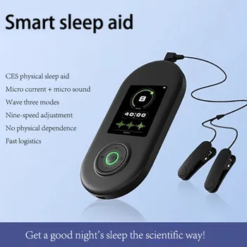 Új Alvó Alvó Támogatás Terápia Fül Klip Fekete Technológia Intelligens Mikro Jelenlegi Transcranial Dekompressziós Mély Álmatlanság