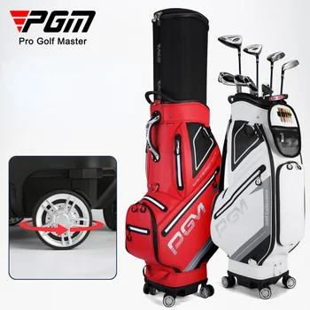 PGM Férfi Négy kerék Golf-Zsák PU Bőr Vízálló Golf Standard légzsák Utazási Könnyű Golf Klub Ruhát, Cipőt, Táskát a Férfiak