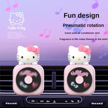 Hello Kitty Anime Autó Illatosító Kawaii Sanrio Rajzfilm Diffúzor Forgó Propeller Auto Levegő Kilépő Ventilátor Belső Kiegészítők
