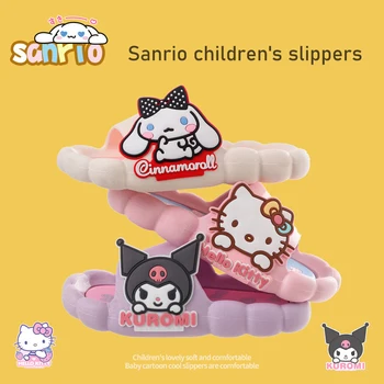 Aranyos Sanrio Anime Hello Kitty Gyermek Bébi Papucs A Dallam Kuromi Cinnamoroll Nyári Gyerekek Alkalmi Puha Csúszásgátló Papucs