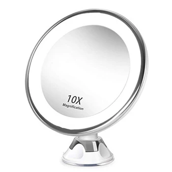 3X Smink Hiúság Tükör Hordozható LED tapadókorong 360° - Os Forgó Smink Üveg Otthoni Asztali Fürdőszoba Utazás