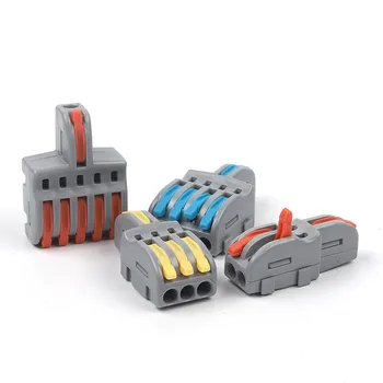 25PCS Általános Kompakt Terminál Vezeték Csatlakozó Mini Gyors Kábel Csatlakozók Réz Magatartás Plug-in kar
