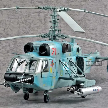 Fröccsöntött 1:35 Skála Ka-29 Helikopter Önálló össze SeriesSimulation Repülőgép Modell Gyűjtemény Ajándék Játékok