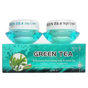 Zöld Tea Fogfehérítés Tápláló Anti-szeplő Meghatározott Természetes Krém Nap Szeplő Greentea Eltávolítás Fogfehérítés Este Készlet Tevékenység Cre X5P2