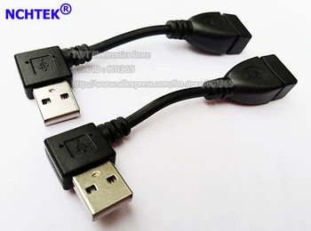 NCHTEK 480M USB 2.0 Bal Könyök 90 fokos típusú férfi-Nő hosszabbító kábel 10cm,5Qty,Ingyenes szállítás