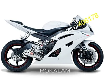 Új YZF-R6 2008 2009 2010 2011 2014 2015 2016 Bodykit A Yamaha Teljes Fehér YZF600 R6 Motorkerékpár Spoiler (műanyag Fröccsöntés)