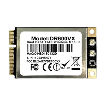 DR600VX hálózati kártya Qualcomm Atheros QCA9880 WiFi Modul kétsávos, 2,4 GHz-es, 5 ghz-es 2x2 MIMO IEEE 802.11 ac/a/b/g/n Mini PCI Express