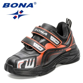 BONA 2023 Új Tervezők Alkalmi Gyaloglás Cipő, Cipők Sport Cipő a Fiúk Divat puha, kényelmes Gyermekek Lélegző Cipő