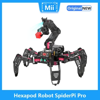 SpiderPi Pro: Hiwonder Hexapod Robot AI Látás robotkar Powered by Raspberry Pi 4B 4 GB