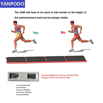 Yanpodo 1000pcs Sport Verseny Rendszerek UHF RFID Számozott Időzítés Chip Kategória Impinj R6 Smartrac Dogbone Tag Cipő Passzív Logó kategória