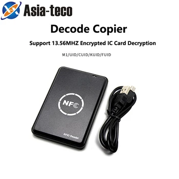 USB UID 13.56 Mhz-M1-Kártya Olvasó Író rfid Fénymásoló Sokszorosító RFID-NFC Smart Kártya Olvasó Író Titkosított Programozó