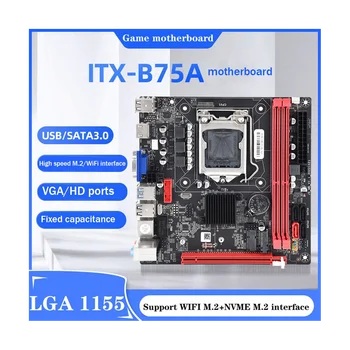 B75A(B75) Alaplap+I3 2120 CPU+2X4G DDR3 1600 mhz-es RAM+Termikus Zsír+SATA Kábel LGA1155 2XDDR3 RAM Slot USB3.0 SATA3.0