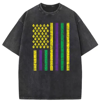 Lila, Zöld, Sárga USA Zászló Nyomtatott Tshirts Az Ember Különleges Nők Melegítőfelső Férfi Hosszú Ujjú Nyomtatott Eladó Retro Tshirts
