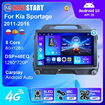 NAVISTART Android autórádió Kijelző a Kia Sportage 2011-2016 Multimédia 2din Videó Eredeti Autó Stílus Navigációs GPS Carplay