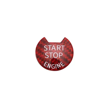 Fit Infiniti Q50 Q60 17-19 Szénszálas Motor Start Stop Nyomógomb Piros Fedél