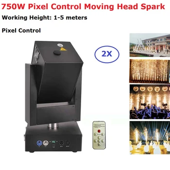Pixel Control 2db/Sok 750W DMX Vezérlő Hideg Szikra Tűzijáték Tűzijáték Gép Ki/Beltéri Esküvői Buli Mozgó Fej