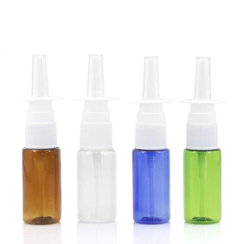 50Pcs/Sok 15ml színes Üres PET palack, Műanyag Orrspray Üveg Szivattyú Permetező Köd Orr Spray Újratölthető Palackok Orvosi
