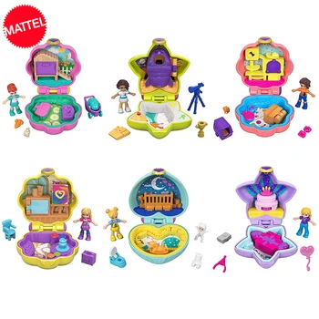 Eredeti Polly Pocket Világ Mini-Játékok Doboz Tartozékok Baba Házak Lányok Újjá Játékok Park Lány Mini Baba Miniatűr Ház
