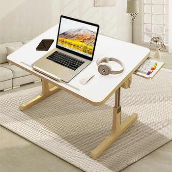 Számítógép Asztal Ágy Összecsukható Laptop Íróasztal Fiókban Állítható Magasság Otthon Bútor 60x40cm Csapágy 40kg