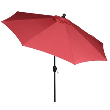 Jobb Homes & Gardens 9' Prémium Terasz Esernyő, Piros esernyő strand esernyő, napernyő, kerti bútor