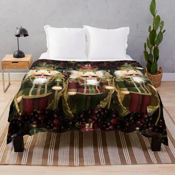 Karácsonyi Diótörő Trió Takarót takaró kanapé kötött dekoráció takaró luxus