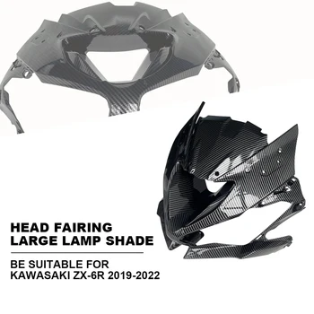 Motoros Fejét spoiler A Kawasaki ZX-6R ZX6R ZX6 R 2019-20022 Tartozékok Nagy lámpaernyőt ABS Szénszálas védőborítás